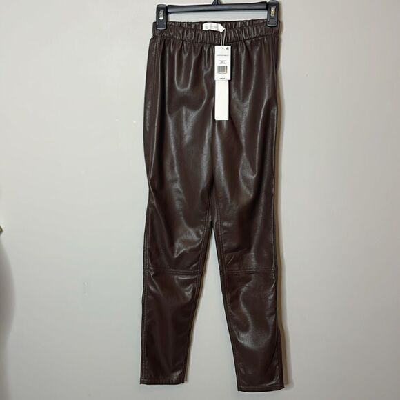 NWT Jonathan Simkhai vegan leather jogger pants Small - Picture 1 of 7